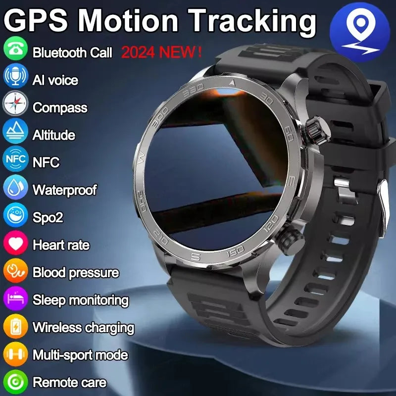 Smart Watch Men 1.53 AMOLED Screen Heart Rate Monitor NFC Bluetooth Call IP68 Waterproof Smartwatch