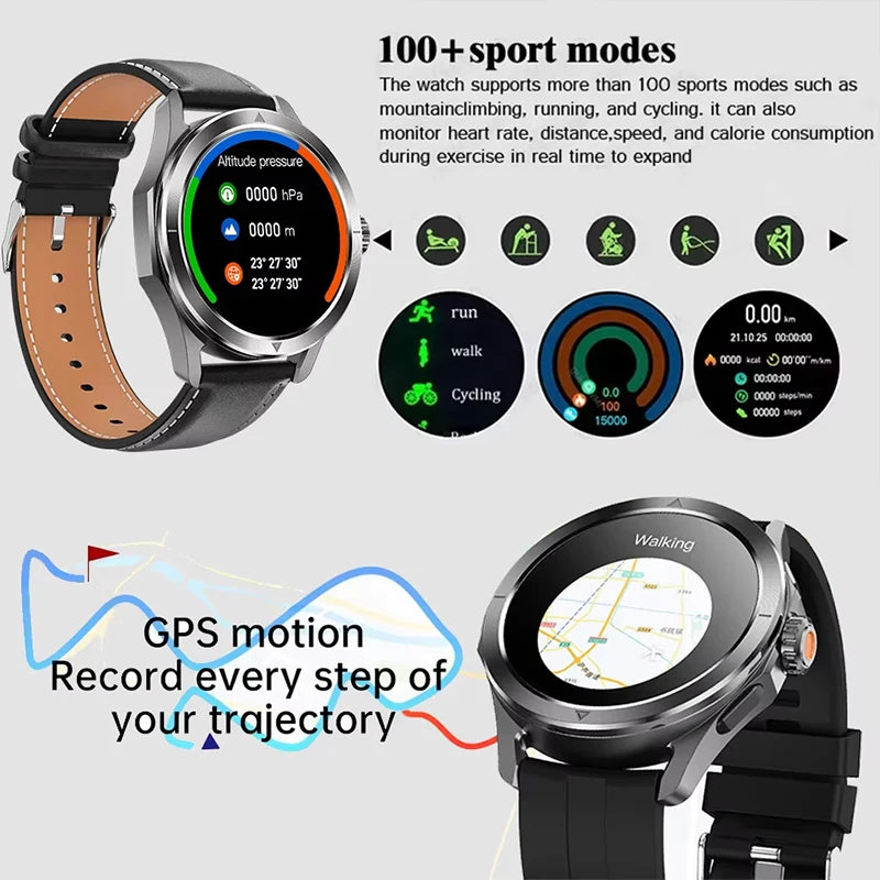 Smart Watch unissex AMOLED Screen Waterproof Bluetooth