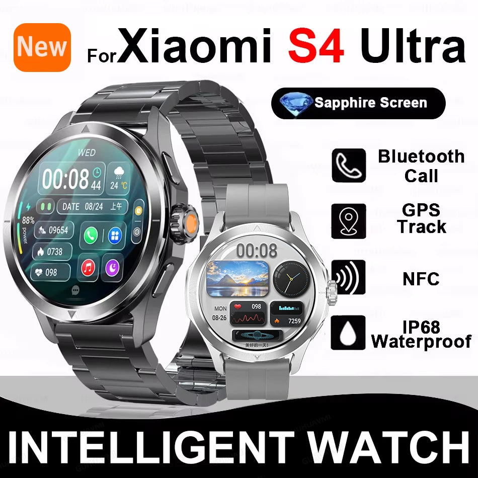 Smart Watch unissex AMOLED Screen Waterproof Bluetooth