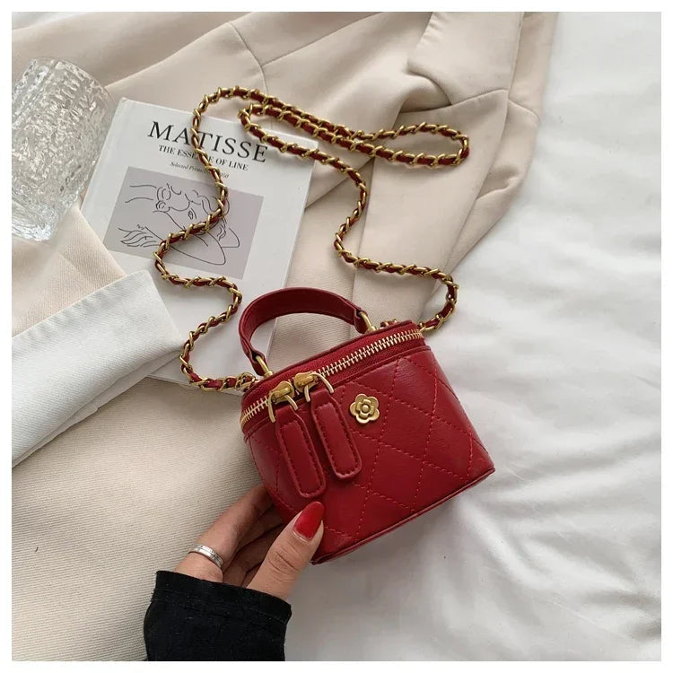 Women's Square Crossbody Bag Metal Chain Bag