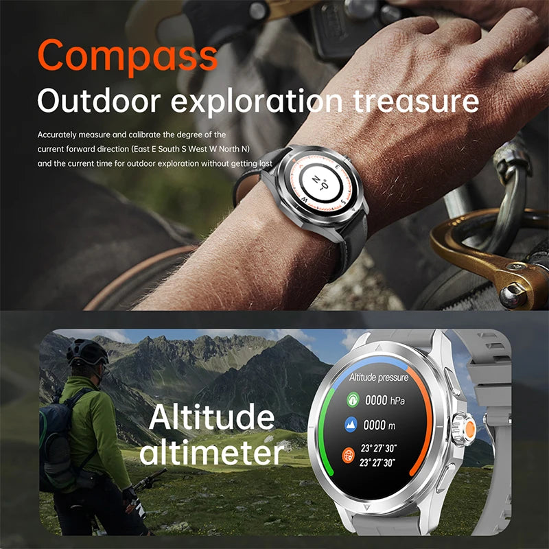 Smart Watch unissex AMOLED Screen Waterproof Bluetooth