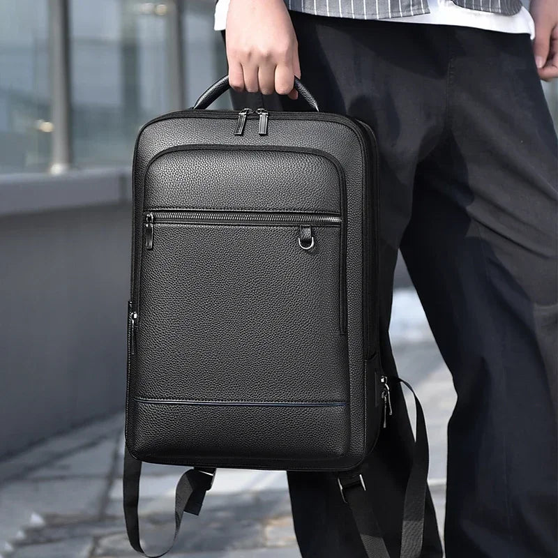 Executive Backpack Men Leather