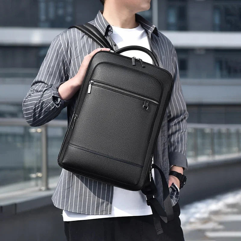 Executive Backpack Men Leather