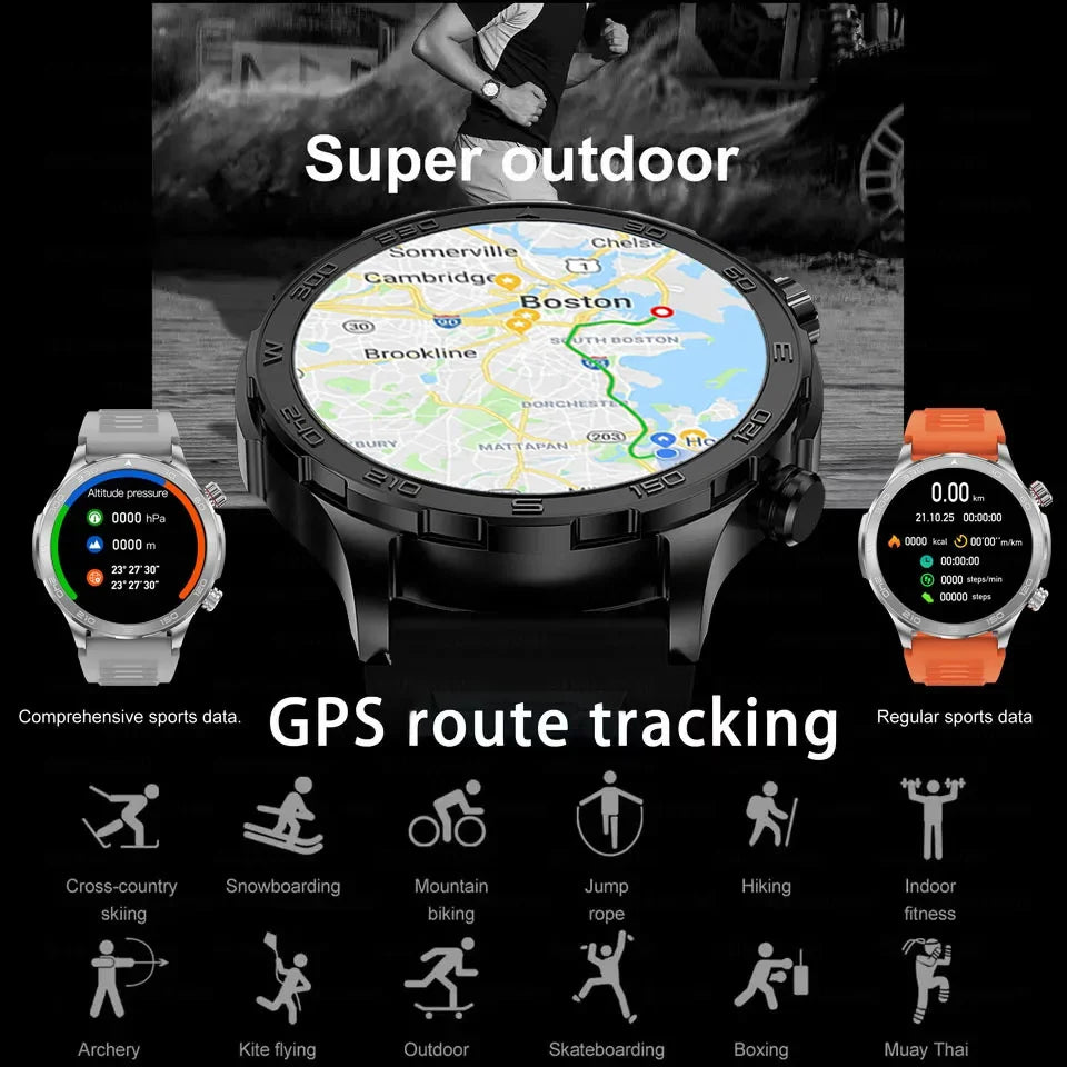 Smart Watch Men 1.53 AMOLED Screen Heart Rate Monitor NFC Bluetooth Call IP68 Waterproof Smartwatch