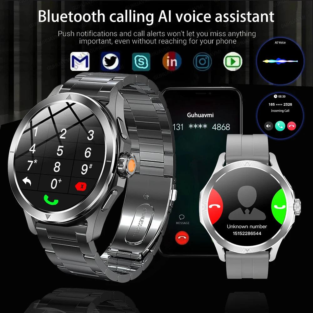 Smart Watch unissex AMOLED Screen Waterproof Bluetooth